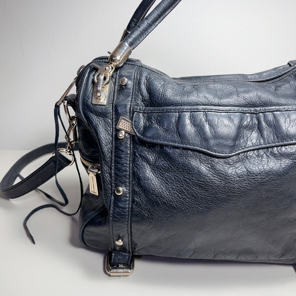 Rebecca Minkoff Studded Cupid Satchel Black Color With Gold tone Hardware - Picture 3 of 16